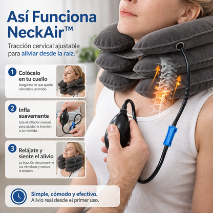 Almohada ortopédica inflable para cuell