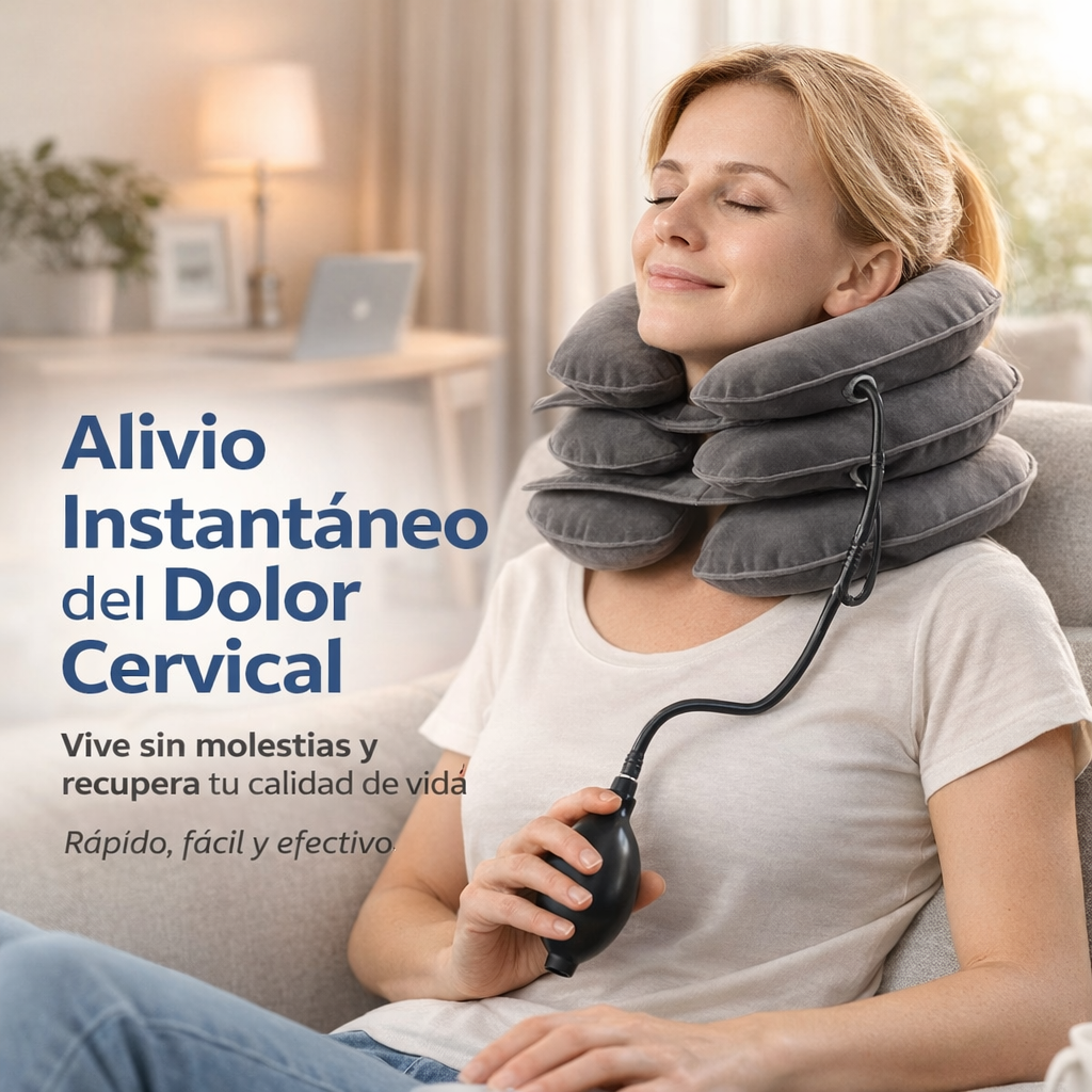 Almohada ortopédica inflable para cuell