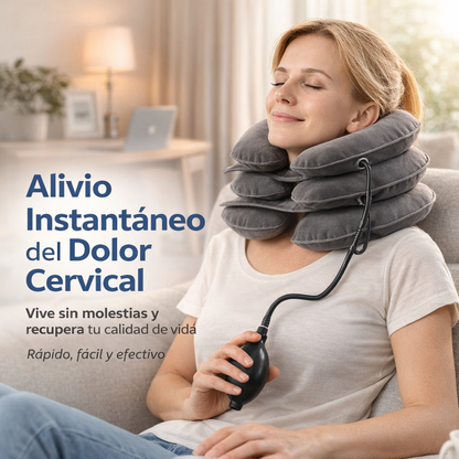 Almohada ortopédica inflable para cuell