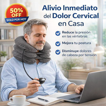 Almohada ortopédica inflable para cuell