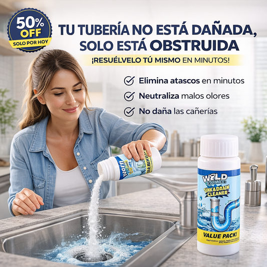 Polvo Limpiador De Drenaje - OFERTA INCREÍBLE LLEVA 3 X 1