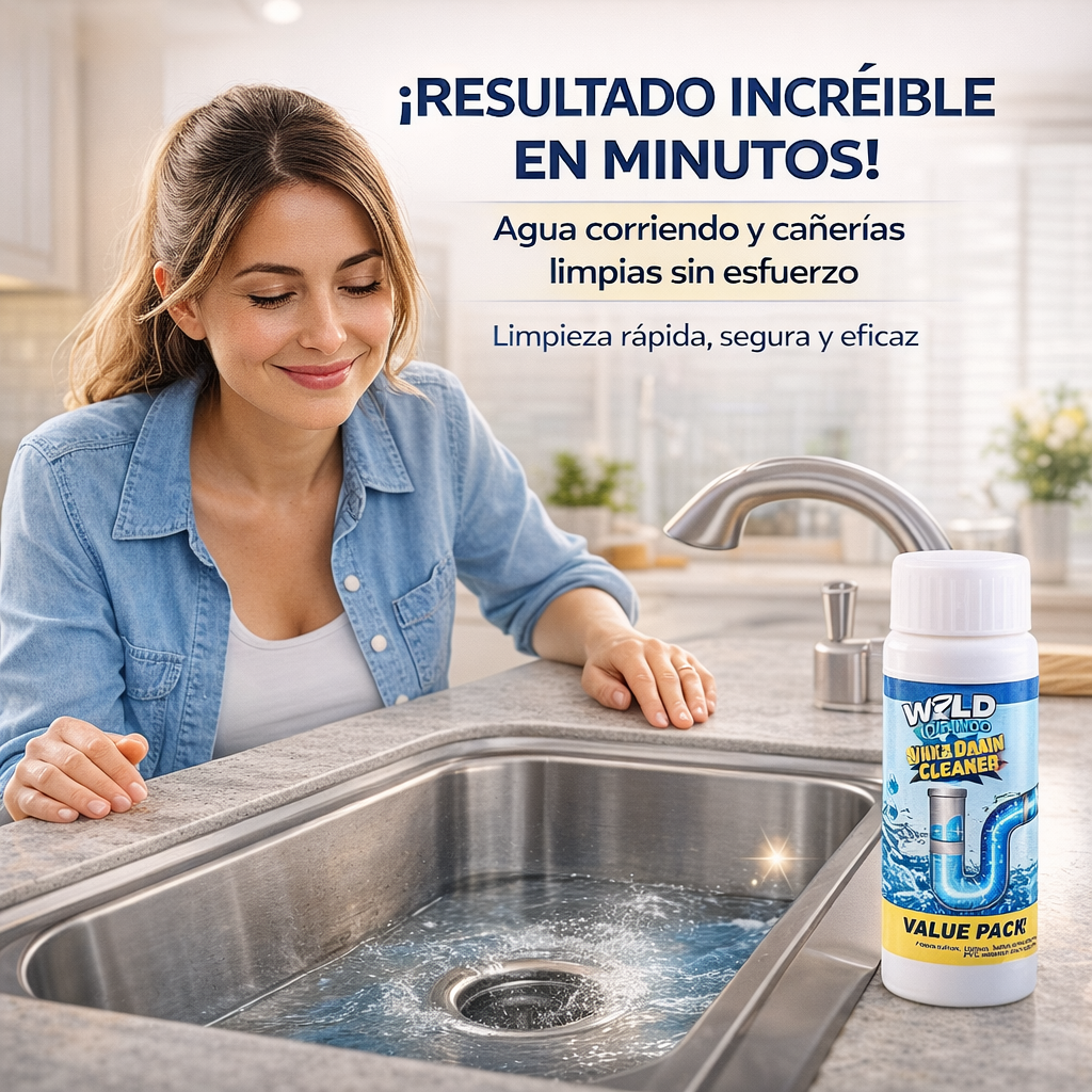 Polvo Limpiador De Drenaje - OFERTA INCREÍBLE LLEVA 3 X 1