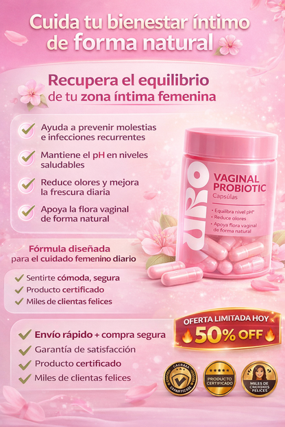 URO VAGINAL PROBIÓTICO® - RECUPERA TU CONFIANZA ÍNTIMA Y OLVÍDATE DEL MAL OLOR