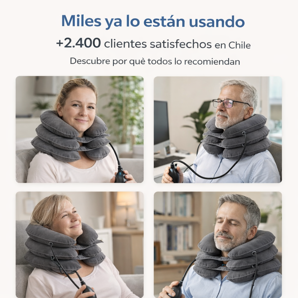 Almohada ortopédica inflable para cuell