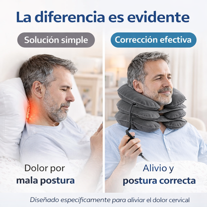 Almohada ortopédica inflable para cuell