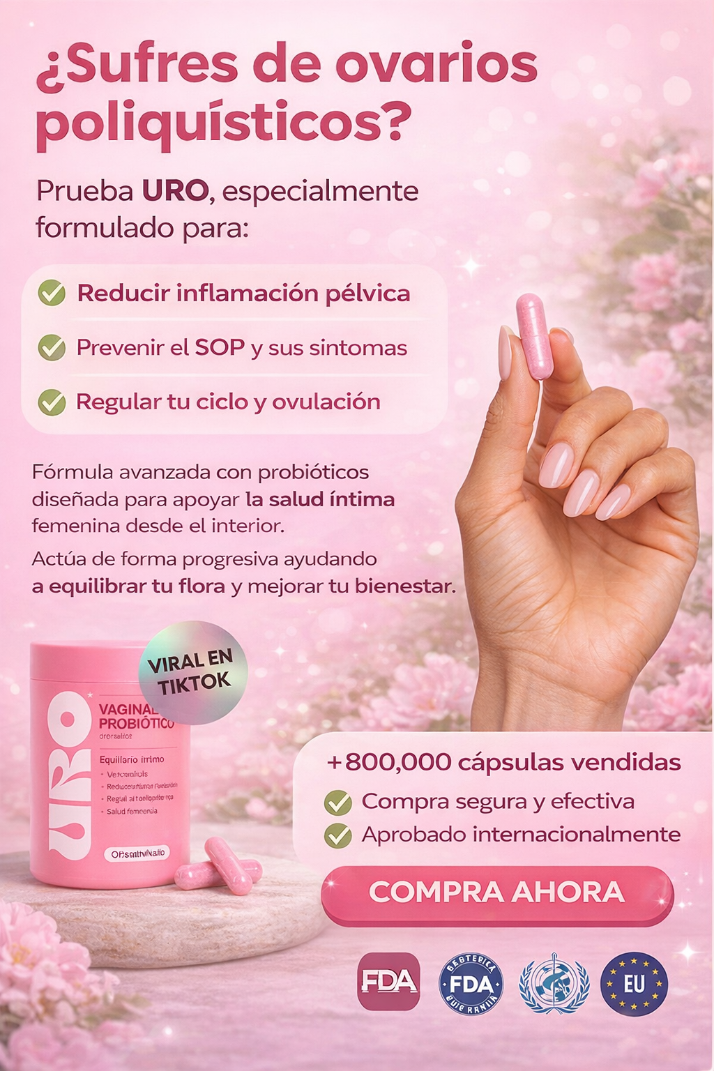 URO VAGINAL PROBIÓTICO® - RECUPERA TU CONFIANZA ÍNTIMA Y OLVÍDATE DEL MAL OLOR
